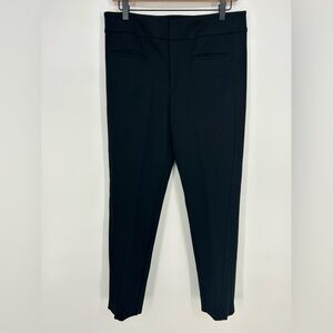 Anthropologie Black Slim Petal Ankle Pants- Women's Slize 10- Stretchy Office